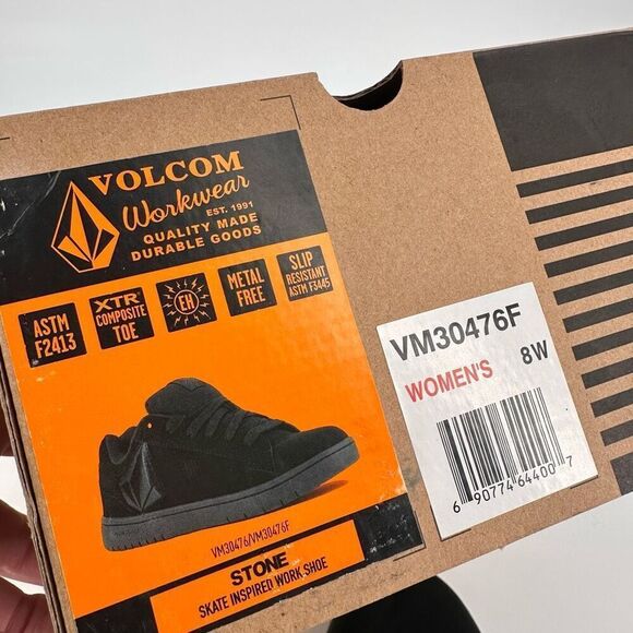 Volcom Workwear Women’s Size 8W Wide Stone Composite Toe Work Shoes Black - Picture 9 of 11